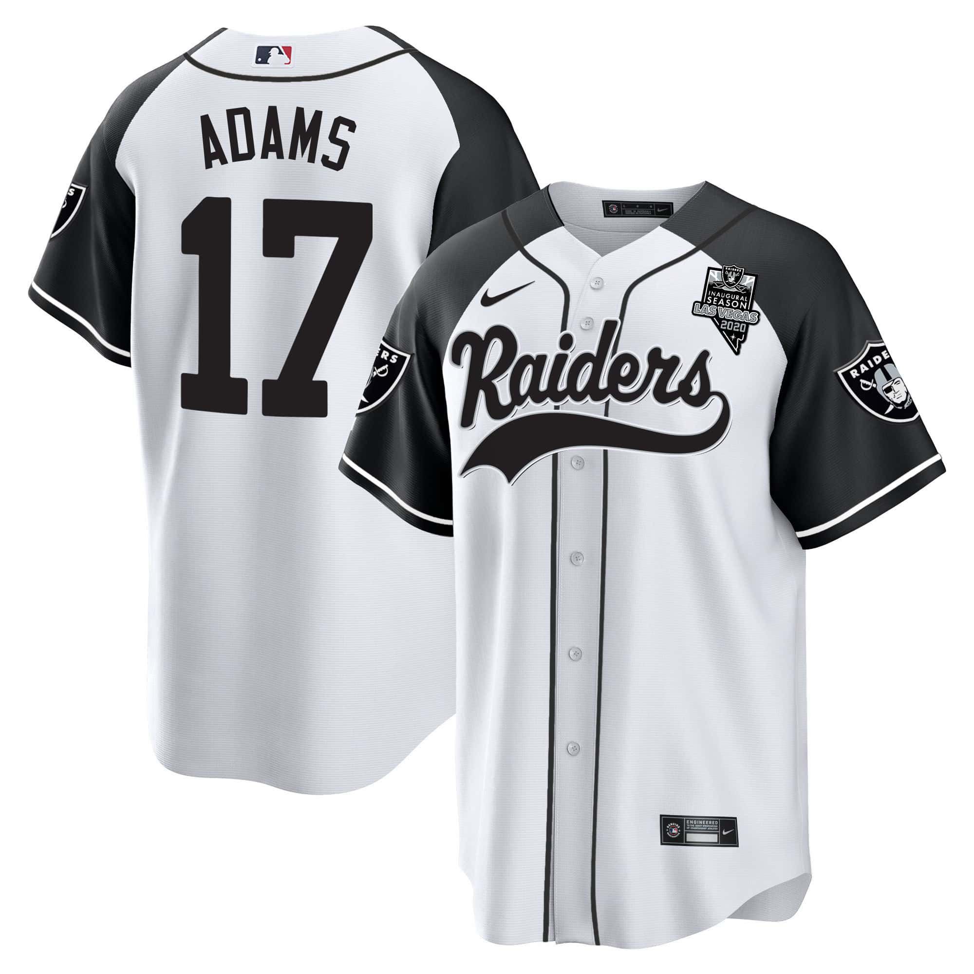 Men Oakland Raiders 17 Adams White 2024 Nike Vapor Baseball NFL Jersey style 1